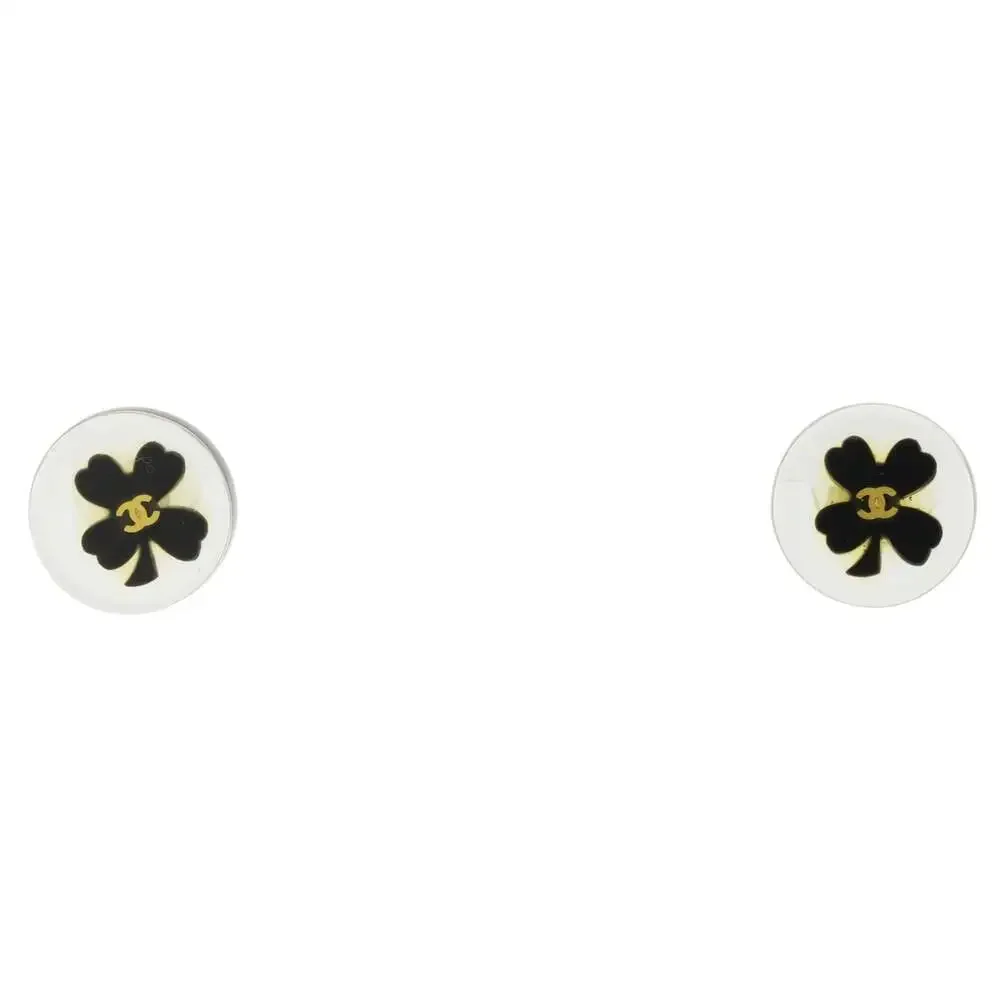 Chanel Cc Logo Clover Earrings Metal #261258C50B